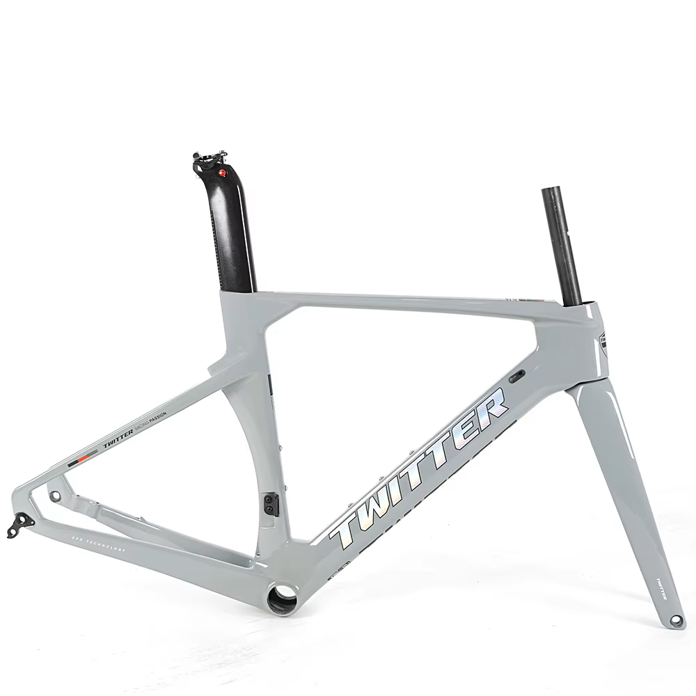 TWITTER R10-C Carbon Road Frame Set – T800, 700C, Aero Design, Gloss+UV Decals-3