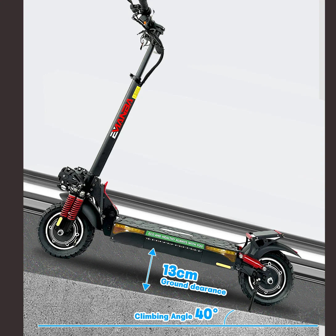 EMANBA X4 Electric Kick Scooter 2×800W Dual Motor Off-Road