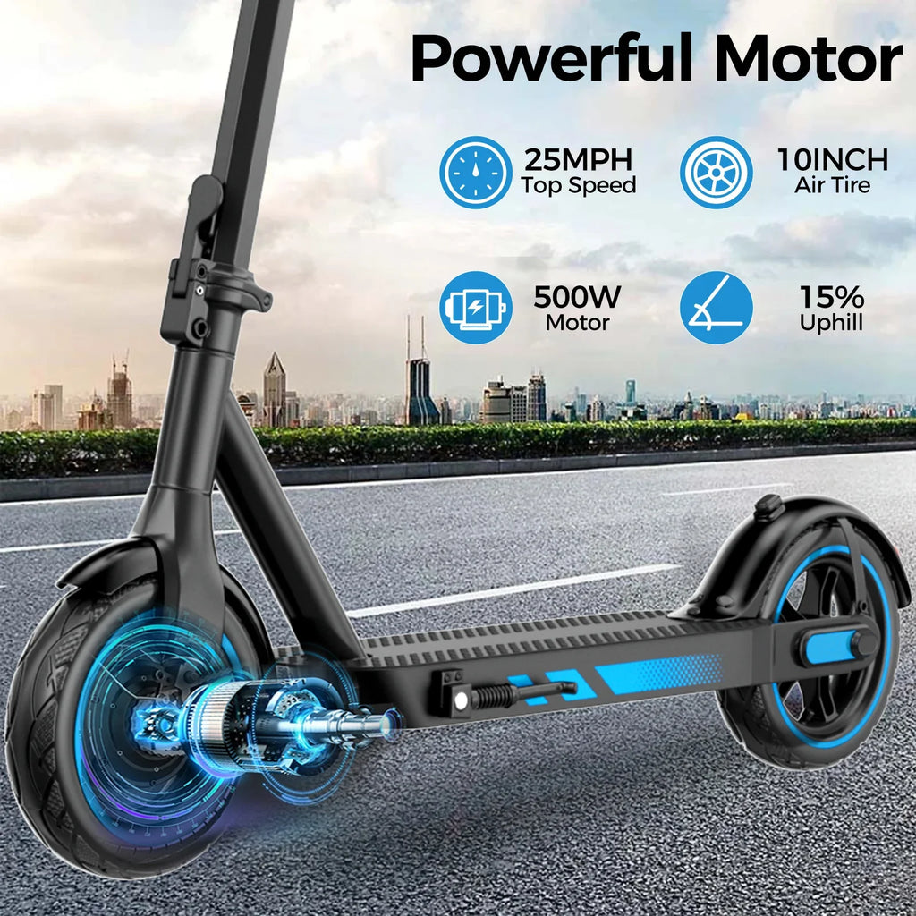 HiQiS V10 Foldable Electric Scooter 500W | 25 MPH | 22 Mile Range