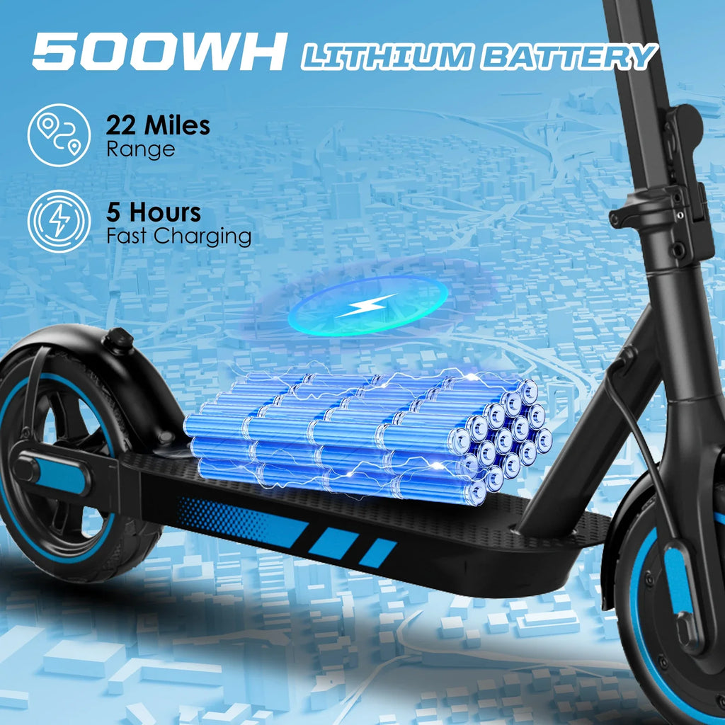 HiQiS V10 Foldable Electric Scooter 500W | 25 MPH | 22 Mile Range