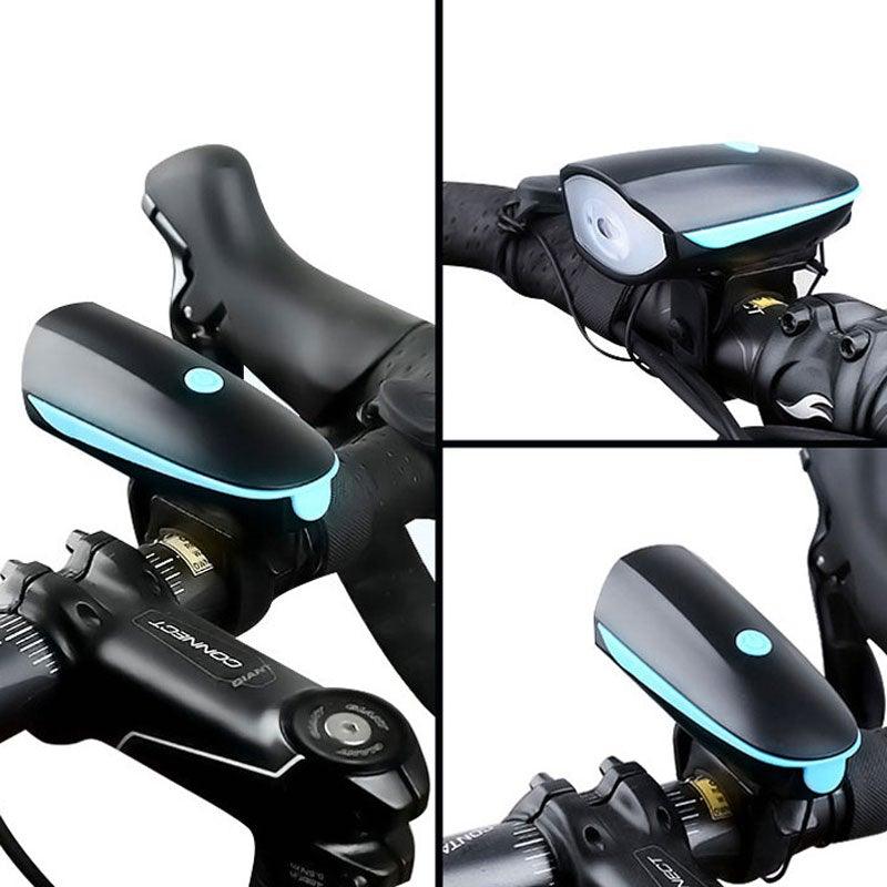 Bike Light 2-Pack with 130dB Horn – Rainproof LED Front & Rear Safety Lights